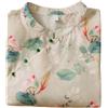 Princess Bride Camicetta estiva Hanfu in cotone ramie casual, maniche a 3/4, scollo a V, abiti tradizionali cinesi con bottoni a rana cinese, A4 - XL multicolore