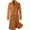 Allthemen Cappotto da Uomo Invernale Lungo Trench Coat Doppiopetto Caldo Casual Lana Coat Slim Fit Business Outerwear a Vento Cammello S