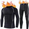 ZDQ Intimo Termico Uomo Inverno Sci Intimo Set Caldo Traspirante Funzionale Intimo Sci Corsa Ciclismo Nero XL