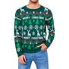 Gyabnw Maglione Natalizio Uomo Girocollo Maniche Lunghe | Pullover caldo in maglia, design natalizio, per inverno, feste, famiglia e tempo libero
