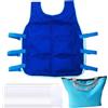Generic Gilet refrigerante per uomini e donne, regolabile, per il caldo, 12 impacchi di ghiaccio, giacca rinfrescante per lavoro all'aperto, moto, pesca, corsa, giardinaggio, M