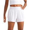 CRZ YOGA Ragazza Pantaloncini Delfino Due in Uno Bianco L