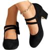 Generisch Pumps, scarpe da donna con piedi larghi, eleganti tacco piccolo con tacco, scarpe da ballo, comode da donna, scarpe basse, B02 nero, 40 EU