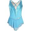inhzoy Body da Pattinaggio Artistico Bambina Vestito da Balletto Danza Classica Ballerina Senza Maniche Body Ginnastica Artistica Costume da Ballo Latino Americano Tango Blu verde 13-14 anni