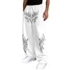 Generico Pantaloni della Tuta Gotici da Uomo con Coulisse Pantaloni a Gamba Larga da Skateboard Ballo Hip Hop Streetwear#4i27