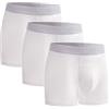 gagli Boxer da uomo, confezione da 3, biancheria intima in modal ultra morbido per un comfort tutto il giorno con design traspirante, senza tag e traspirante, bianco, XL