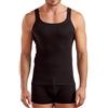 Enrico Coveri 6 Pezzi Canottiera Coveri Uomo Spalla Stretta ET1105 in Cotone Costina, Nero, 7/XXL