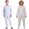 FERRUCCI COMFORT Pigiama Sanitario Invernale per Anziani - 9012 F - Unisex - Adatto per l'inverno - Felpato (Uomo, S)