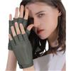 GSG SINCE 1998 Guanti da donna in pelle senza dita sfoderati mezze dita | Vera pelle di pecora, mezze dita sfoderate, retro perforato, polso a scatto, guida, ciclismo, motociclismo, uso esterno