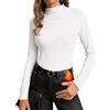 Wayleb Maglia Termica Donna Collo Alto, Maglia Termica Manica Lunga Dolcevita Basic Elegante Tinta Unita Top, Maglie Top Leggera Autunno Invernale Casual per Tempo Libero S-XXL