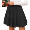 Adigaber Gonne Mini a Maglia Donna Linea A Gonna Plissata a Vita Alta