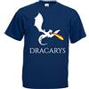 CHEIDEASTORE T-Shirt Maglietta Targaryen Dracarys Got Trono di Spade Uomo (XLarge, Blu Navy)