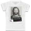 3styler T-Shirt Uomo Bianca Jim Morrison The Doors - Mugshot Foto segnaletica - Arresto Polizia Police Arrest - Linea Amazink - Cotone Fiammato (Slub) 150 gr/mq