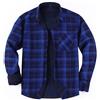 Modaworld Camicia da Uomo in Stile Casual Plaid Flanella A Quadri Camicia Imbottita da Lavoro di Cotone Cappotto Invernale