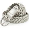 styleBREAKER Cintura intrecciata sottile da donna in similpelle, / Argento