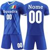 OPUTWDF Completo Calcio Bambino Personalizzabile Kit Calzettoni e Ginocchiere, Unisex - Adulto e Bambino Kit Maglietta Calcio Personalizzata