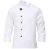 CoXuantion Uomo Cuoco a Maniche Lunghe Giacca Unisex Giacca Cuoco Professionale Chef Uniforme con I Bottoni per Panetteria Ristorante Lavoro L,Bianco