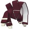 Melegari Bretelle elastiche larghe 3,6 cm, twill tinta unita, uomo/donna, made in Italy