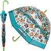 MINECRAFT Ombrello Pieghevole - Ombrello Trasparente Portatile Ombrelli Da Pioggia Antivento Anti UV Ombrello Bambino Unisex Gadget Originale (Trasparente/Multicolore)