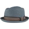 Hut Breiter Breiter - Cappello di paglia trilby estivo, pork pie, cappello da sole 100% in carta, anti-schiacciamento, guarnizione in reps colorata, amichevole per la pelle e comodo, M