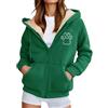 Eauptffy Felpa in pile da donna, con cappuccio, per autunno e inverno, con cappuccio, con cappuccio, con cappuccio, con cappuccio, in morbido peluche, O verde scuro, M