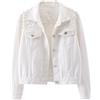 Cocila Giacca Di Jeans Oversize Da Donna Con Perle Ricamate E Perline Attacco Giganti Vestiti (White S) Giubbino In Ecopelle Donna Giubbotto Primaverile Cappotto Pesante Piumino Sportivo Felpa