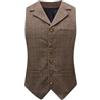 YFFUSHI Gilet da Uomo a Spina di Pesce Monopetto in Tweed Gilet da Abito Senza Maniche Panciotto Cerimonia Affari Casual