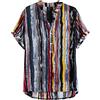 Xmiral Camicia Uomo Maniche Corte a Maniche Corte con Colletto alla Moda (XXL,29Nero)