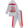 Hot Wheels 2 Pz Tuta Completo, Felpa con Cappuccio e Pantaloni da Jogging per Bimbo (Grigio, 9-10 Anni)