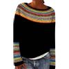Generic Fairisle - Maglioni natalizi da donna, alla moda, girocollo, leggero, lavorato a maglia, invernale, caldo, con stampa grafica dell'albero di Natale, maglione islandese, maglione casual in cashmere