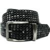 PASSIONE Cintura H 35 mm TAGLIA UNICA la accorci tu, vera pelle colore nero con borchie miste - Fibbia a cricchetto che rende la cintura ACCORCIABILE - Made in Italy