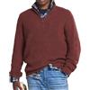 Juneyou Maglione da uomo in cashmere casual con cerniera, maglione da uomo con cerniera a 1/4 con collo a lupetto