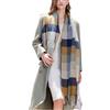 Longwu Donna Morbida sciarpa in lana di cashmere Grande scalda Pashminas e avvolgente coperta con stola calda