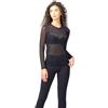 JADEA Galà Maglie Donna sotto Giacca Tulle e Paillettes per Serate festose e Scintillanti Vari Modelli (IT, Testo, M, Regular, Regular, Maglia 4691)