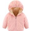 HAOLEI Cappotto Invernali per Neonati Ragazze Giacche Unisex per Bambini Giubbotto 100 Grammi Ragazza Giacche con Cappuccio Polsini a Coste e Tasche per Bambini