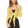 SHU-SHI - Cardigan/Coprispalle Trasparente - Effetto a Maglia - Donna