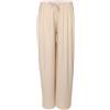malito more than fashion Malito 883 - Pantaloni da donna plissettati, morbidi e fluenti, in chiffon, lunghi estivi, alla moda, beige., S-M