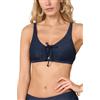Goldenpoint Donna Costume da Bagno Costina Lamè - Parte Alta del Bikini - Reggiseno Stringato Senza Imbottitura con Ferretto e Spalline Regolabili a Costine Tinta Unita con Lurex