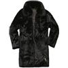 Generic Cappotto da uomo, lunghezza al ginocchio, oversize, in pelliccia artificiale, giacca invernale da uomo, parka in pelliccia sintetica