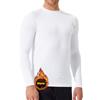 SURFEASY Maglia Termica Uomo Maniche Lunghe Maglia Termico Foderata in Pile Invernale Sport Allaperto Ciclismo Escursionismo Sci (Bianca, 3XL)