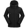 Uugood Uomini Giacche Impermeabili con Cappuccio in Pile, Giacca Invernale Militare, Softshell, Giacca Tattica per Outdoor, Felpa con Cappuccio per Sci, Caccia, Airsoft, Nero , 5X-Large