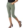 Nina Carter P260 Jeans da donna Capri Skinny Fit a vita alta, jeans estivi, Verde mandorla (P230-17), XL szczupły