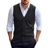 YFWOKSL Gilet Lavorati A Maglia Da Uomo, Maglione Da Uomo In Maglia, Gilet In Misto Lana Spessa, Cardigan Senza Maniche con Bottoni, Gilet con Scollo A V, Maglione Da Lavoro Occidentale, Maglieria, Gilet In