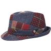 LIERYS CAPPELLISHOP Merino Patchwork Trilby Cappello Prodotto in Italia Unisex Autunno Inverno