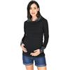 MijaCulture Neli M007 - Maglione per allattamento 2 in 1, nero/stelle, M