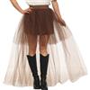 UniqKaliber Gonna Donna Alta-Bassa in Tulle, Gonna Tutu da Balletto Colorata per Matrimonio e Festa