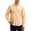 HISDERN Camicia da Uomo a Maniche Lunghe Giallo Chiaro Oxford Camicie con Tasche Classiche Casual Cotone Camicia Regular Fit XXXL