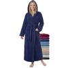 jazzylab Accappatoio Donna Extra Lungo con Cappuccio, 100% Cotone Spugna 380 g/m², Blu marino, L-XL Lang