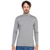 LAPASA Maglia Termica da Uomo con Collo Alto Finto in Micropile - Abbigliamento Termico Traspirante Maniche Lunghe Fodera in Pile Strato Base M102/M123/M132 Grigio (Leggero) S