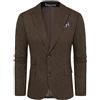 PJ PAUL JONES Giacca da uomo British Blazer a vestibilità regolare 2 bottoni Giacca da lavoro moderna, Marrone scuro, S